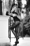 Black Secret BS142 Crotchless Tights with Lurex Detailing