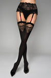 Black Secret BS148 Stockings Black Bordeaux