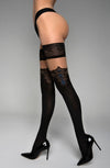 Black Secret BS151 Stockings Black Blue Hold Ups