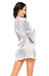 Beauty Night BN6672 Sherie Peignoir White – Luxury Satin and Lace Lingerie Set