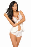 Beauty Night BN6651 Sonia White Lingerie Set