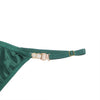 YesX YX873 Green Velvet Halter Bra & Thong Set – Seductive Cut-Out Lingerie with Gold Hardware