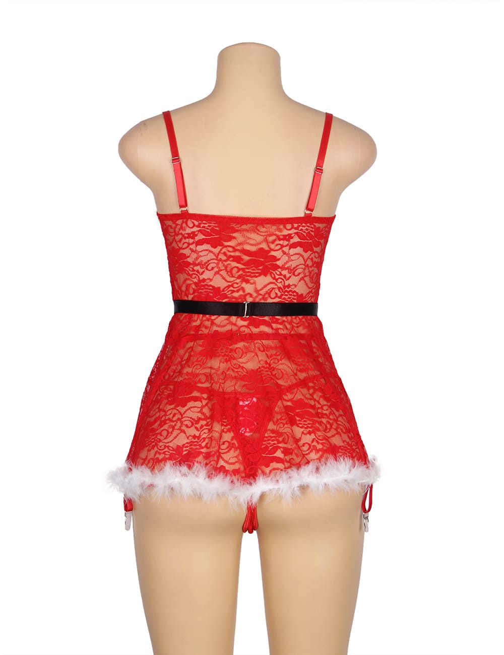 YesX YX875 Christmas Sexy Floral Red Babydoll