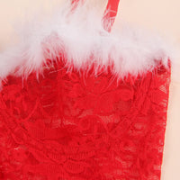 YesX YX875 Christmas Sexy Floral Red Babydoll
