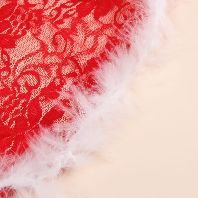 YesX YX875 Christmas Sexy Floral Red Babydoll