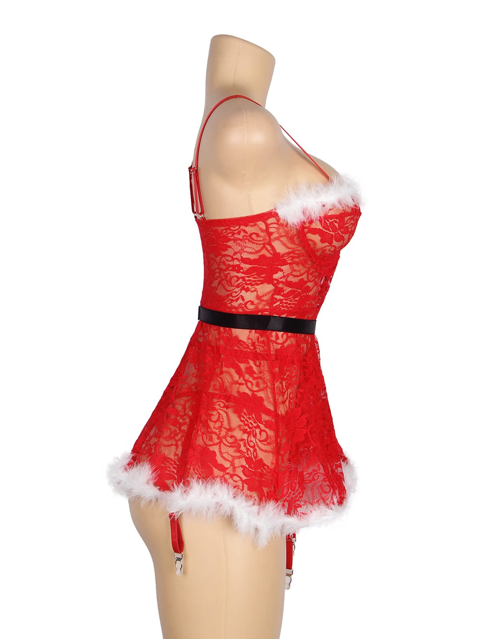 YesX YX875 Christmas Sexy Floral Red Babydoll