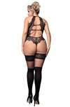 Ballerina 593 Plus Size Hold Ups – Black/Skin | Curvy Fit Stockings for Women