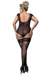 Ballerina 599 Plus Size Black Hold Ups with Diamond Back Seam Elegant and Comfortable Fit