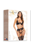 Beauty Night BN6721 Rose Black Lingerie Set