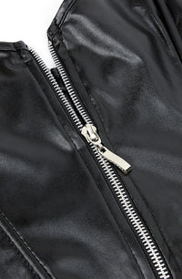 YesX YX897 Faux Leather Corset and Skirt