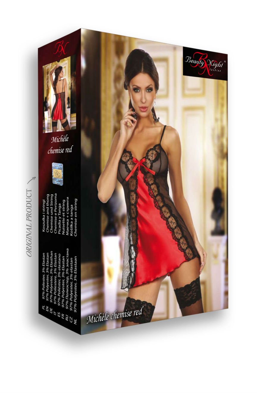 Beauty Night BN6334 Michele Red Chemise 